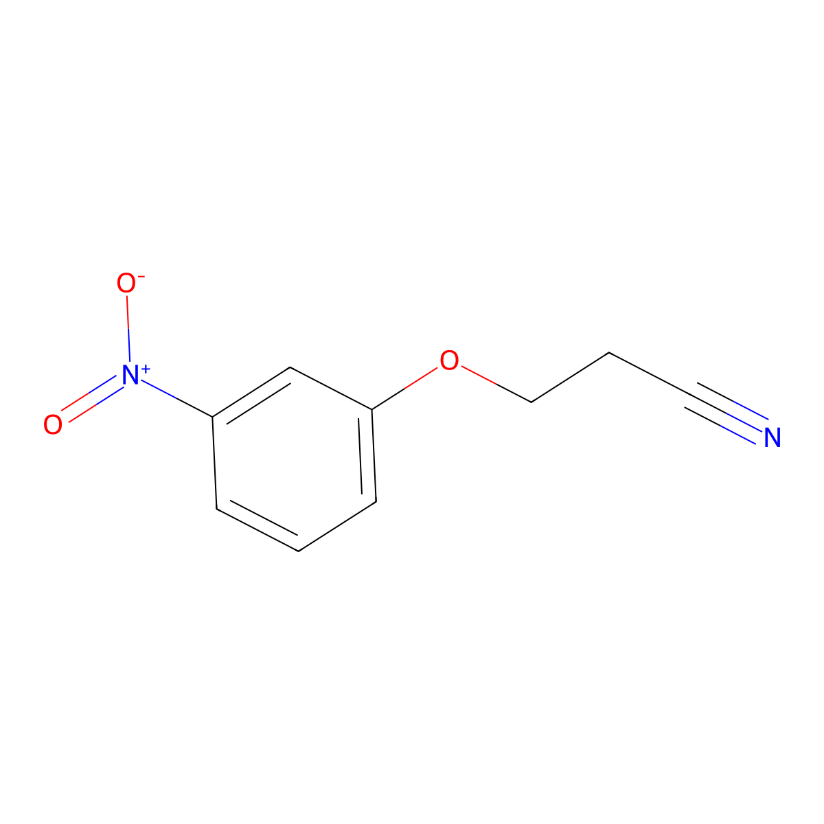 Propanenitrile, 3-(3-nitrophenoxy)- molecular structure, CAS 19157-85-8