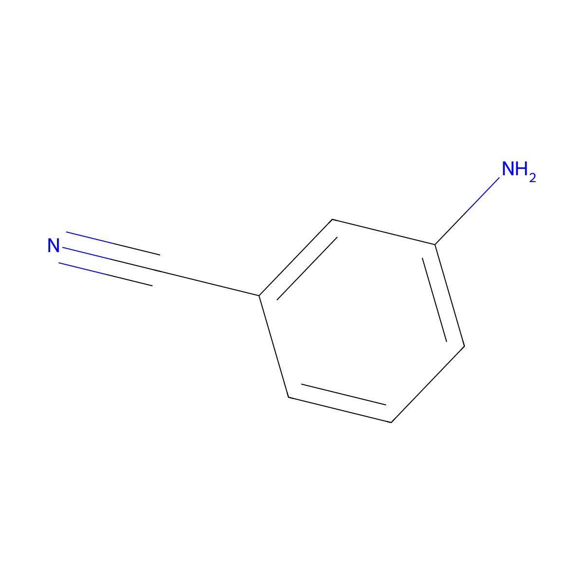 3-Aminobenzonitrile molecular structure, CAS 19157-89-2
