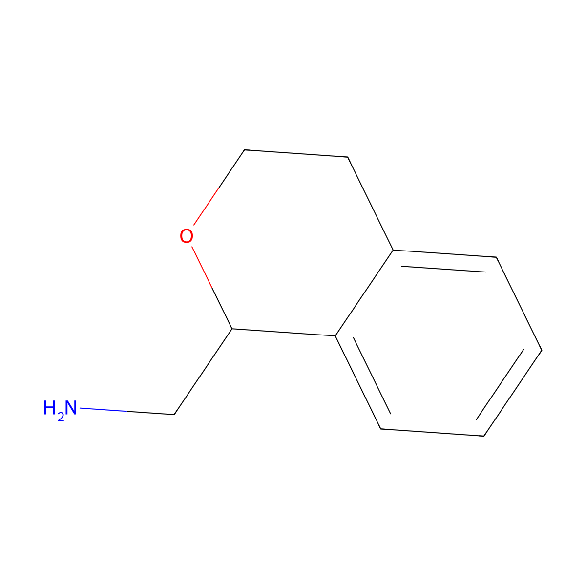 (3,4-dihydro-1H-isochromen-1-ylmethyl)amine molecular structure, CAS 19158-90-8