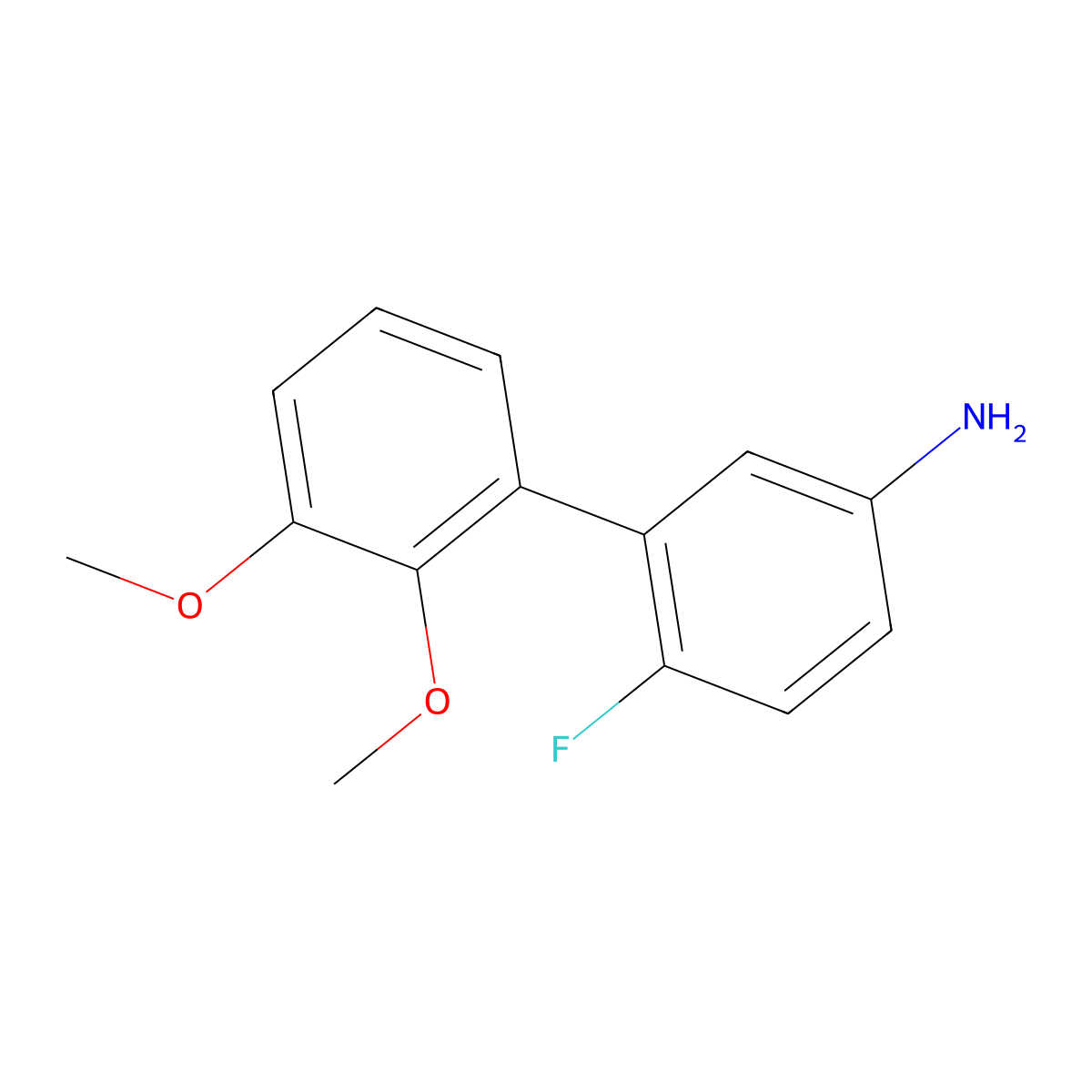 6-Fluoro-2',3'-dimethoxy-[1,1'-biphenyl]-3-amine molecular structure, CAS 1915836-08-6