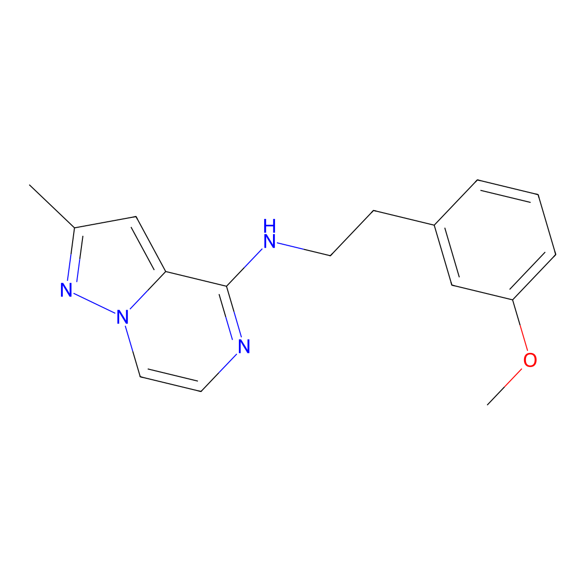 N-[2-(3-methoxyphenyl)ethyl]-2-methylpyrazolo[1,5-a]pyrazin-4-amine molecular structure, CAS 1915837-23-8