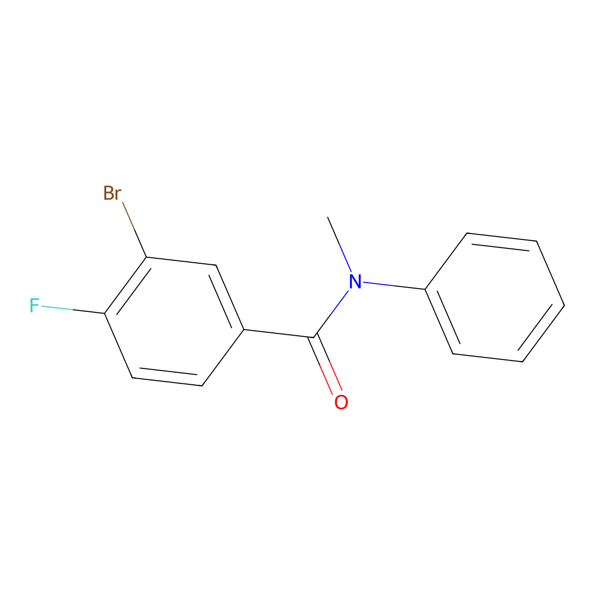 3-Bromo-4-fluoro-N-methyl-N-phenylbenzamide molecular structure, CAS 1915904-05-0