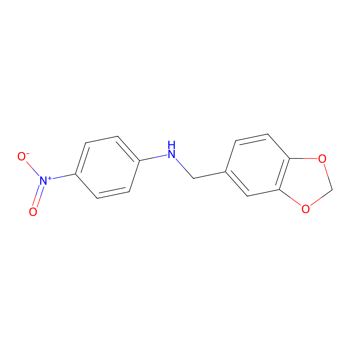 N-(4-Nitrophenyl)-1,3-benzodioxole-5-methanamine molecular structure, CAS 191595-09-2
