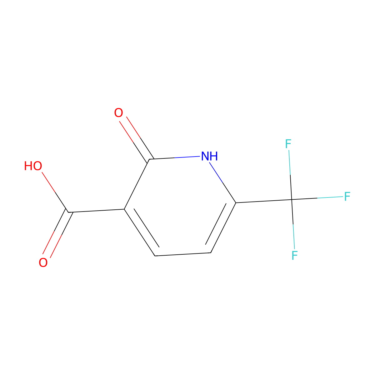 2-Hydroxy-6-(trifluoromethyl)nicotinic acid molecular structure, CAS 191595-63-8