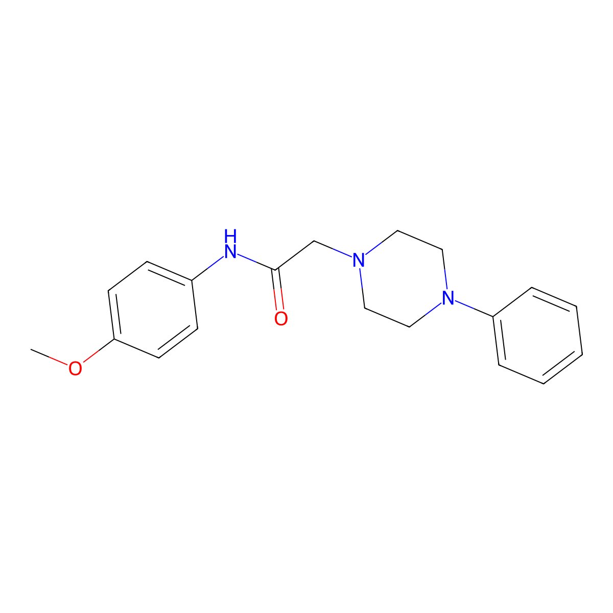 N-(4-Methoxyphenyl)-2-(4-phenyl-1-piperazinyl)acetamide molecular structure, CAS 191598-99-9