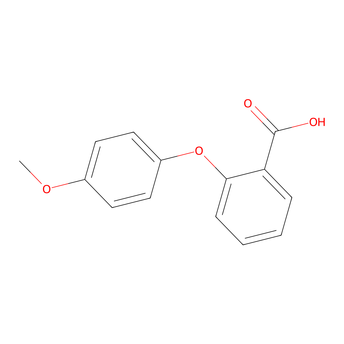 2-(4-Methoxyphenoxy)benzoic acid molecular structure, CAS 1916-04-7