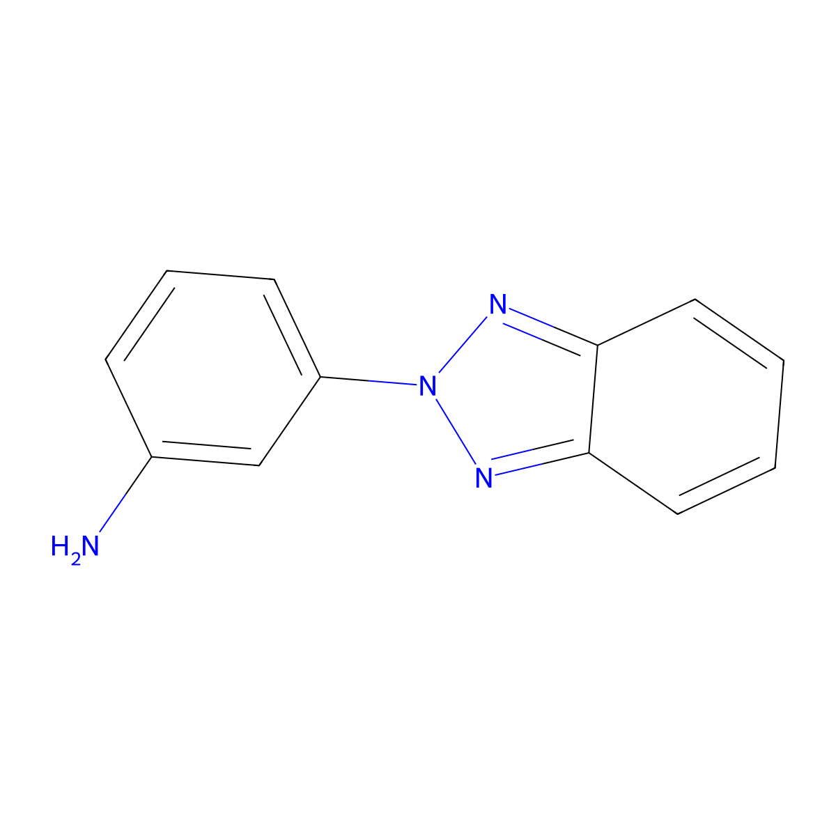 3-(2H-Benzotriazol-2-yl)benzenamine molecular structure, CAS 1916-73-0