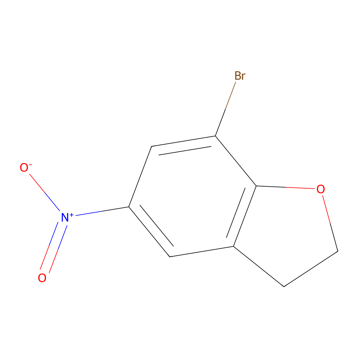 7-Bromo-5-nitro-2,3-dihydrobenzofuran molecular structure, CAS 191602-52-5