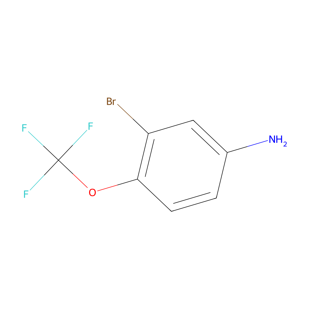 3-Bromo-4-(trifluoromethoxy)aniline molecular structure, CAS 191602-54-7