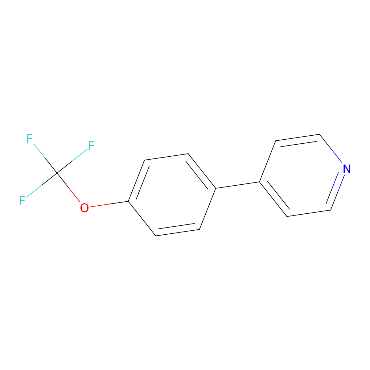 4-(4-(Trifluoromethoxy)phenyl)pyridine molecular structure, CAS 191602-61-6