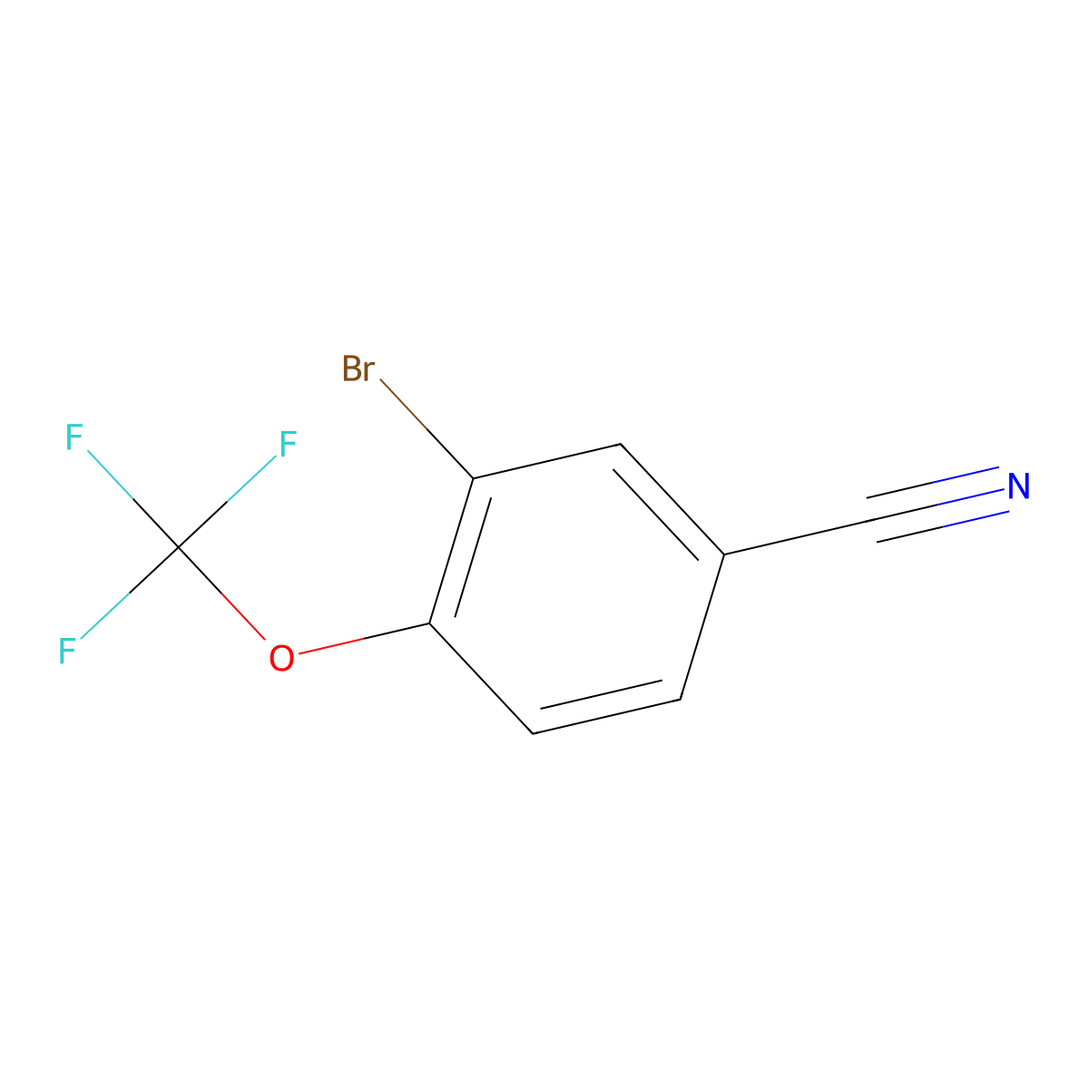 3-Bromo-4-(trifluoromethoxy)benzonitrile molecular structure, CAS 191602-89-8