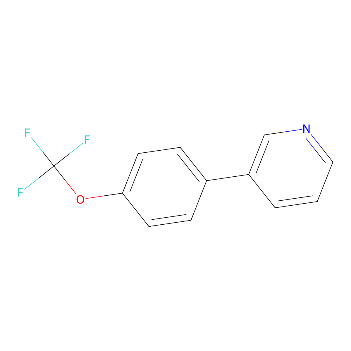 3-(4-Trifluoromethoxyphenyl)pyridine molecular structure, CAS 191602-94-5