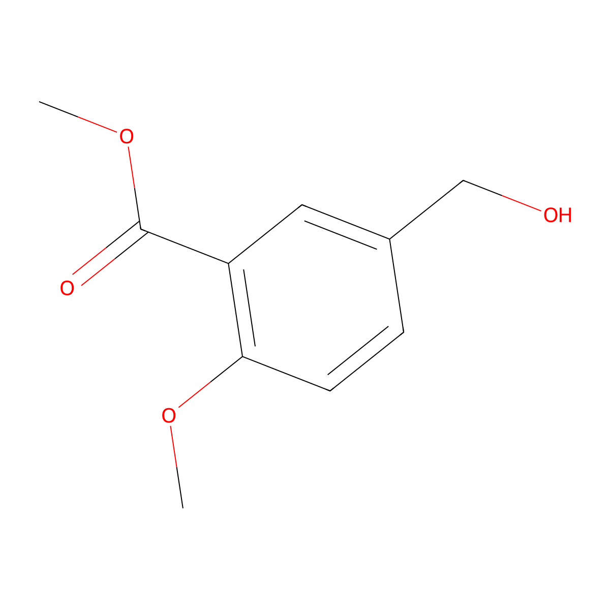 Methyl 5-(hydroxymethyl)-2-methoxybenzoate molecular structure, CAS 191604-81-6