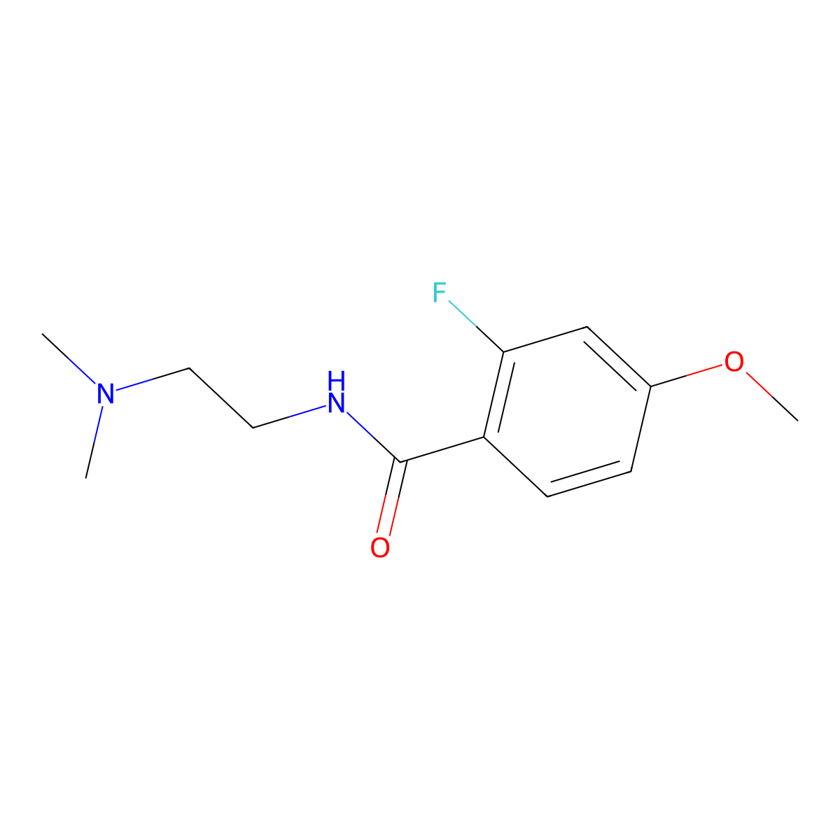N-[2-(Dimethylamino)ethyl]-2-fluoro-4-methoxybenzamide molecular structure, CAS 1916047-39-6