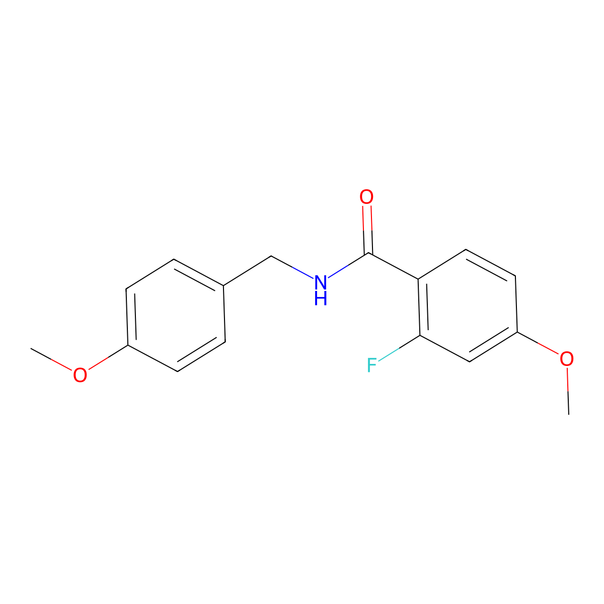 2-Fluoro-4-methoxy-N-[(4-methoxyphenyl)methyl]benzamide molecular structure, CAS 1916047-44-3