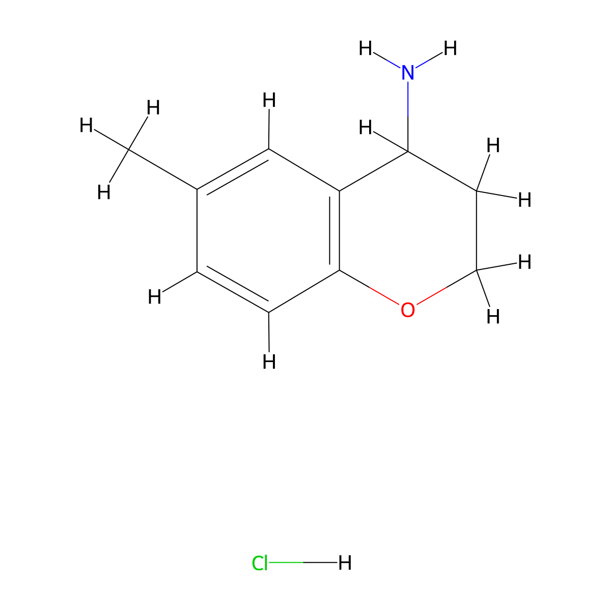 6-Methylchroman-4-amine hydrochloride molecular structure, CAS 191608-11-4