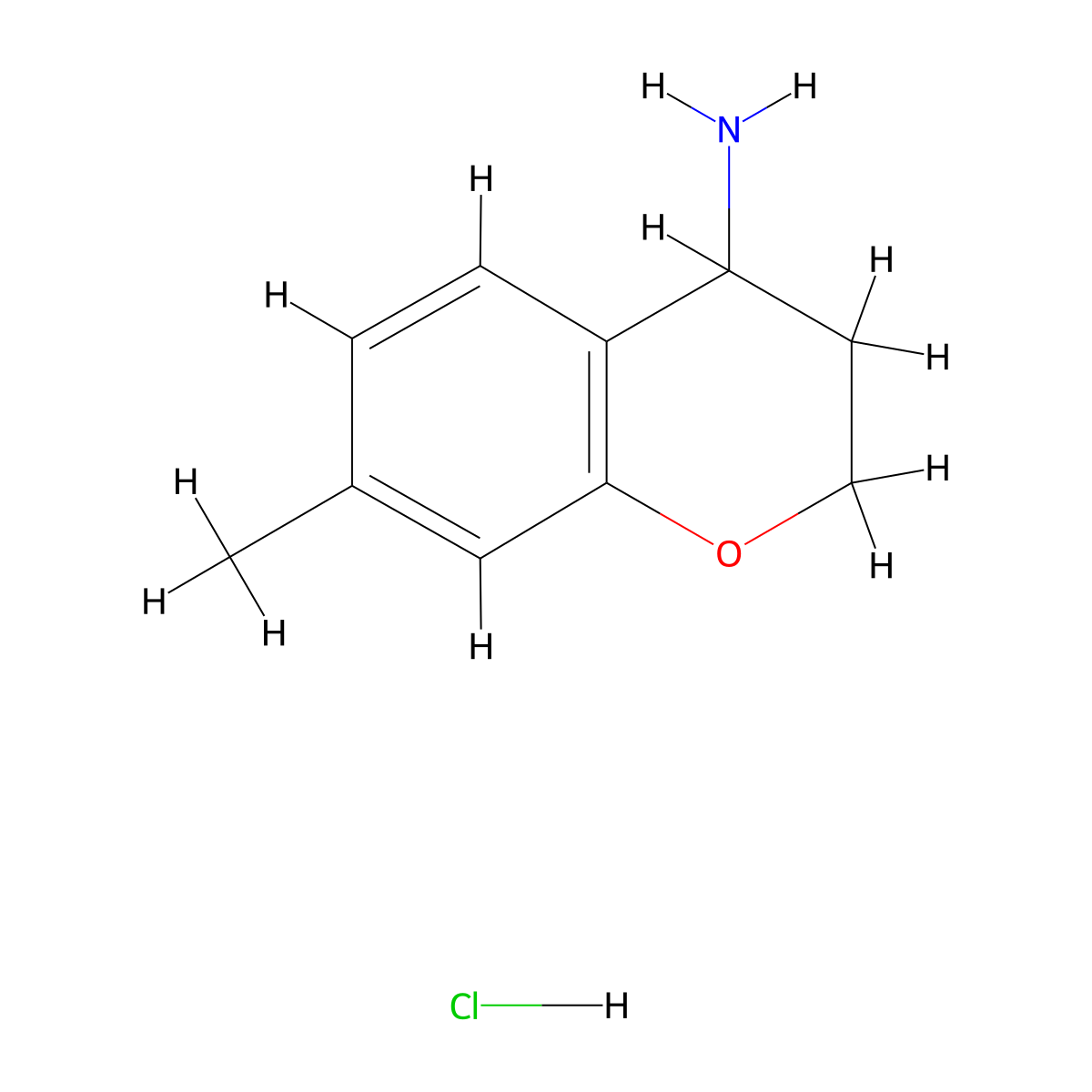 7-Methylchroman-4-amine hydrochloride molecular structure, CAS 191608-13-6