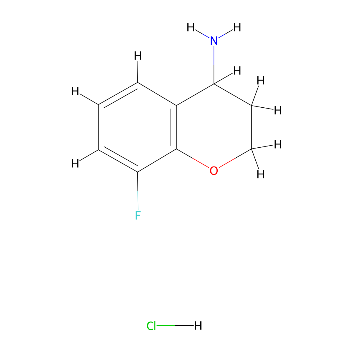 8-Fluorochroman-4-amine hydrochloride molecular structure, CAS 191608-18-1