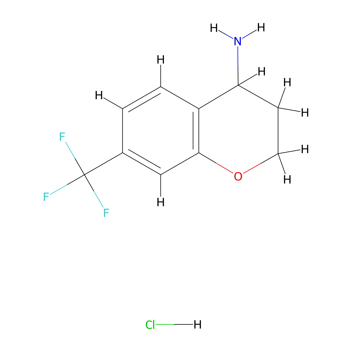 7-(Trifluoromethyl)chroman-4-amine hydrochloride molecular structure, CAS 191608-40-9