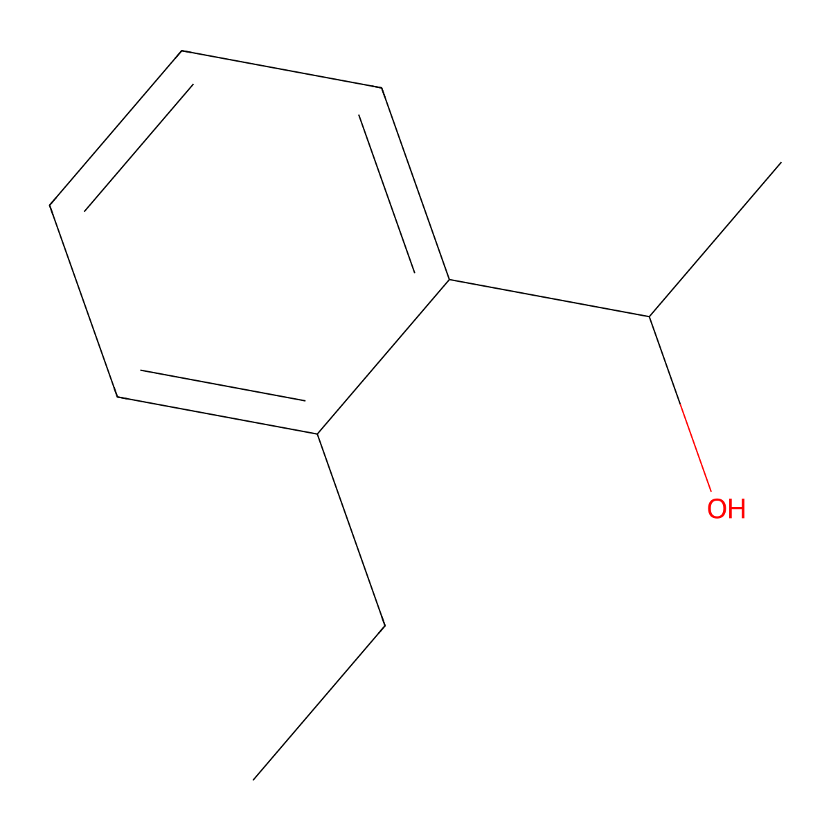 1-(2-Ethylphenyl)ethanol molecular structure, CAS 19161-17-2