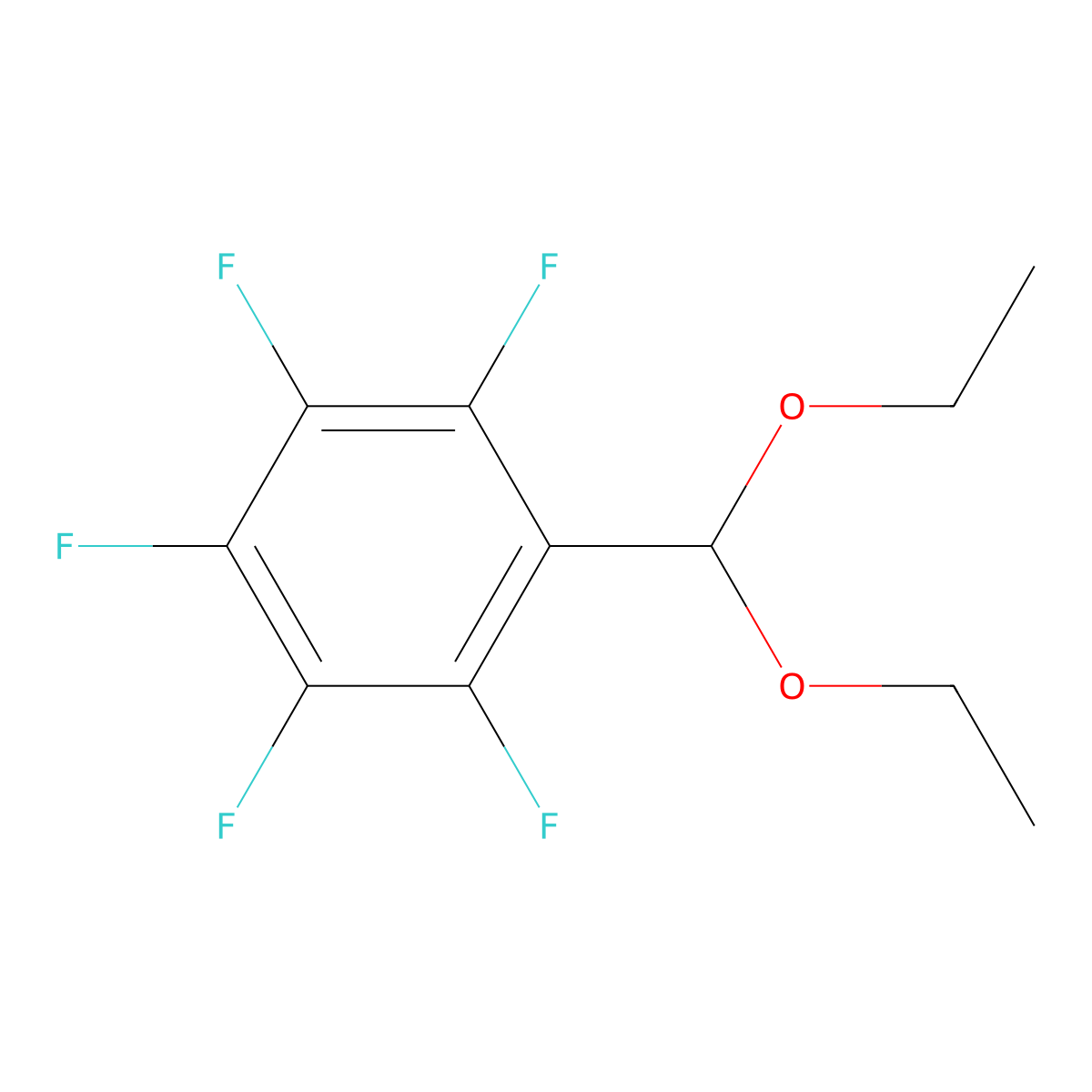 1-(Diethoxymethyl)-2,3,4,5,6-pentafluorobenzene molecular structure, CAS 19161-33-2