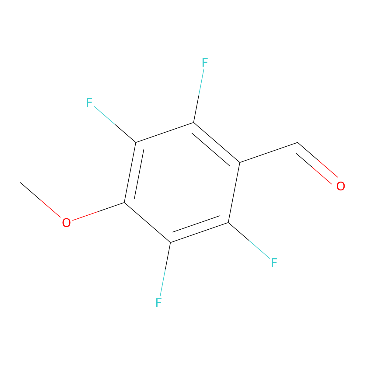 2,3,5,6-Tetrafluoro-4-methoxybenzaldehyde molecular structure, CAS 19161-44-5