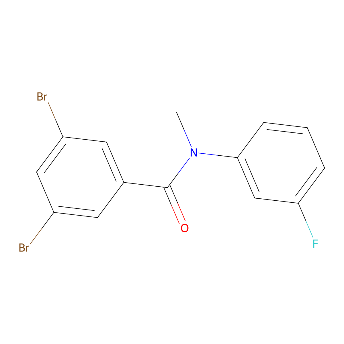 3,5-Dibromo-N-(3-fluorophenyl)-N-methylbenzamide molecular structure, CAS 1916247-54-5
