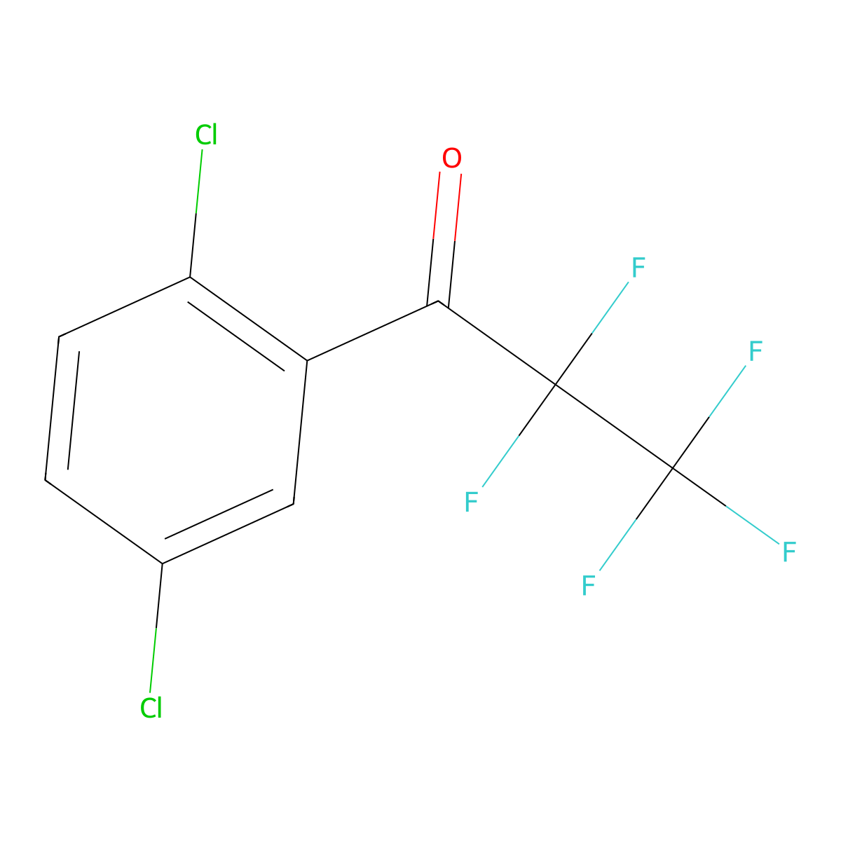 1-(2,5-Dichlorophenyl)-2,2,3,3,3-pentafluoro-1-propanone molecular structure, CAS 1916280-59-5