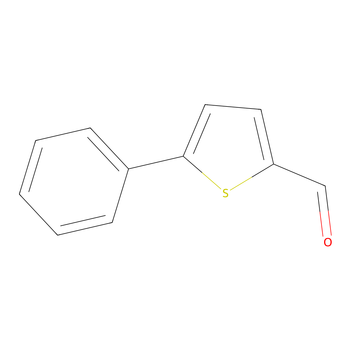 5-Phenylthiophene-2-carbaldehyde molecular structure, CAS 19163-21-4