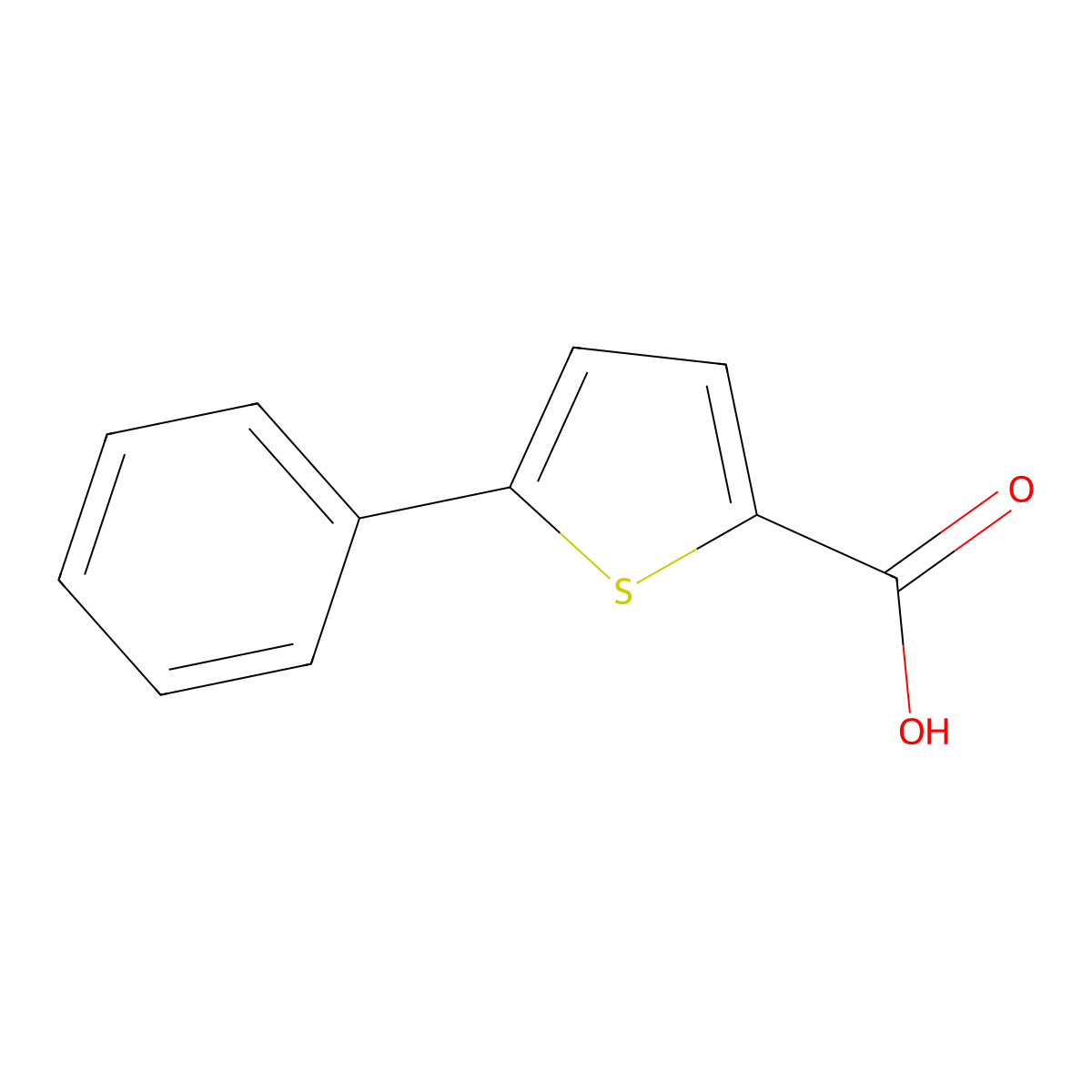 5-Phenyl-2-Thiophenecarboxylic Acid molecular structure, CAS 19163-24-7