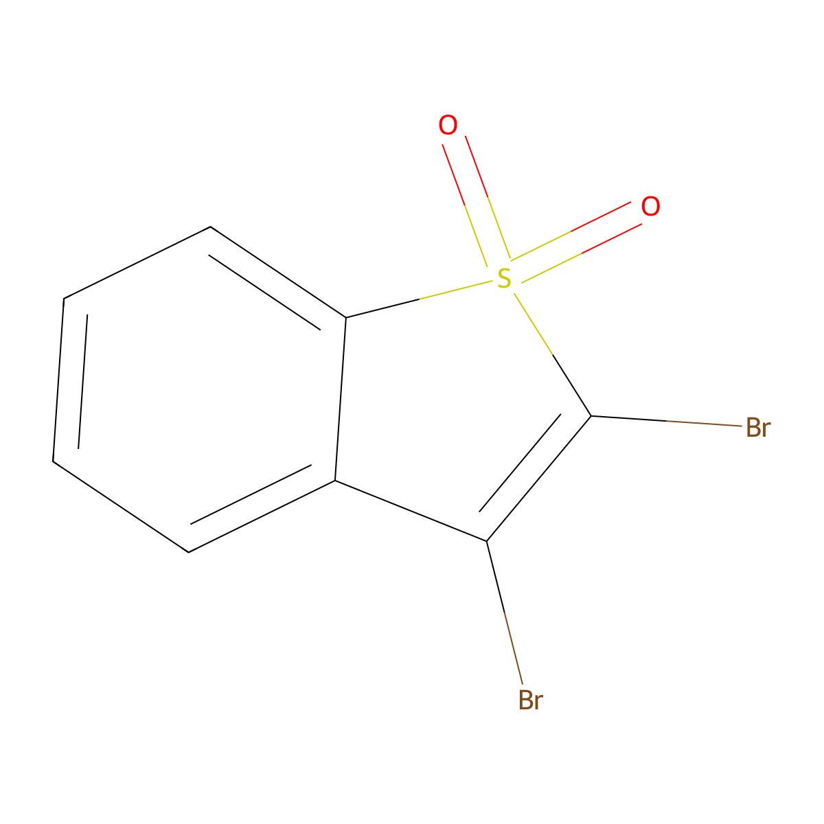 2,3-Dibromo-1-benzothiophene 1,1-dioxide molecular structure, CAS 19163-38-3