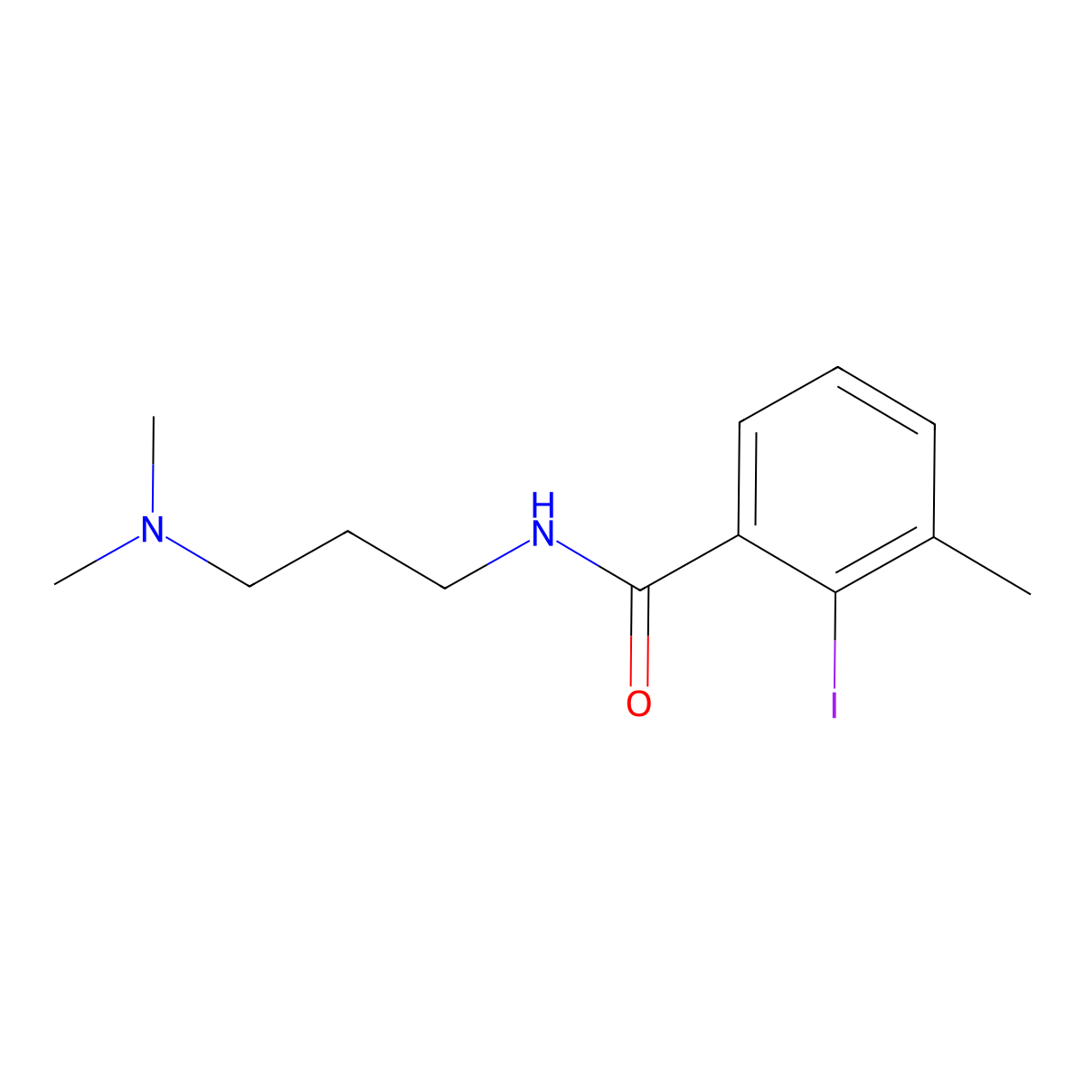 N-[3-(Dimethylamino)propyl]-2-iodo-3-methylbenzamide molecular structure, CAS 1916352-27-6