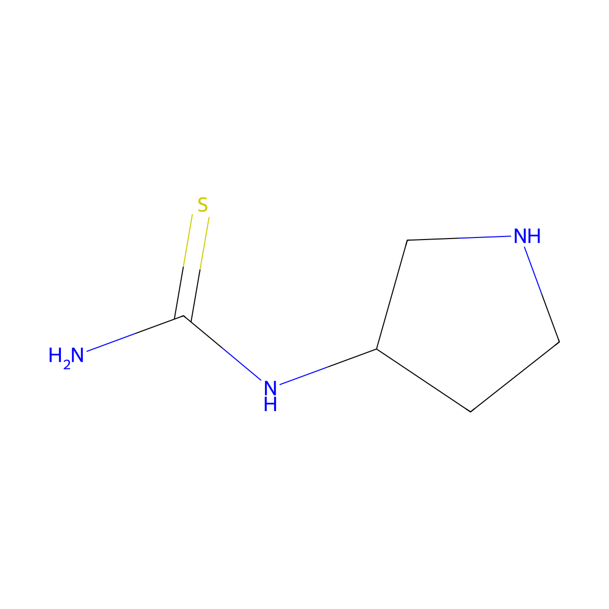 1-(Pyrrolidin-3-yl)thiourea molecular structure, CAS 1916483-08-3