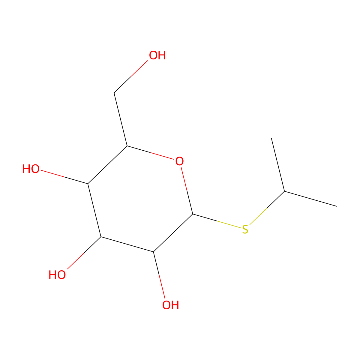 isopropyl-beta-D-thioglucopyranoside molecular structure, CAS 19165-11-8