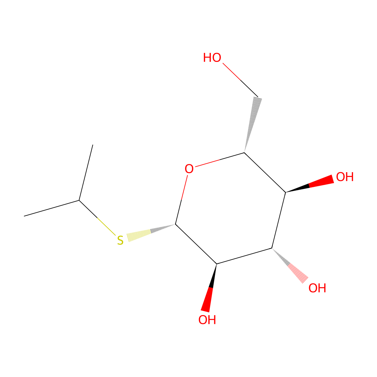 isopropyl-beta-D-thioglucopyranoside molecular structure, CAS 19165-11-8