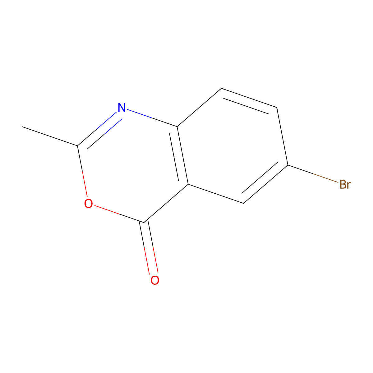 6-Bromo-2-methyl-4H-3,1-benzoxazin-4-one molecular structure, CAS 19165-25-4