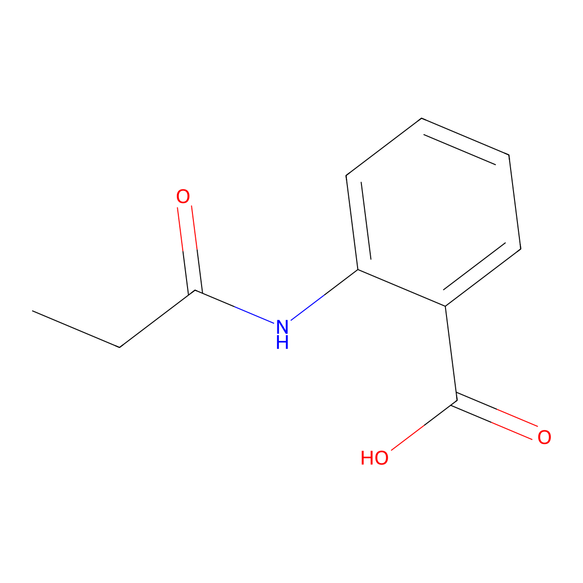2-Propanamidobenzoic acid molecular structure, CAS 19165-26-5