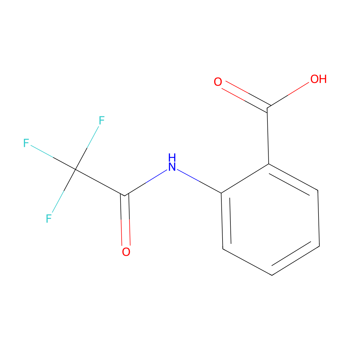 2-(2,2,2-Trifluoroacetamido)benzoic acid molecular structure, CAS 19165-29-8