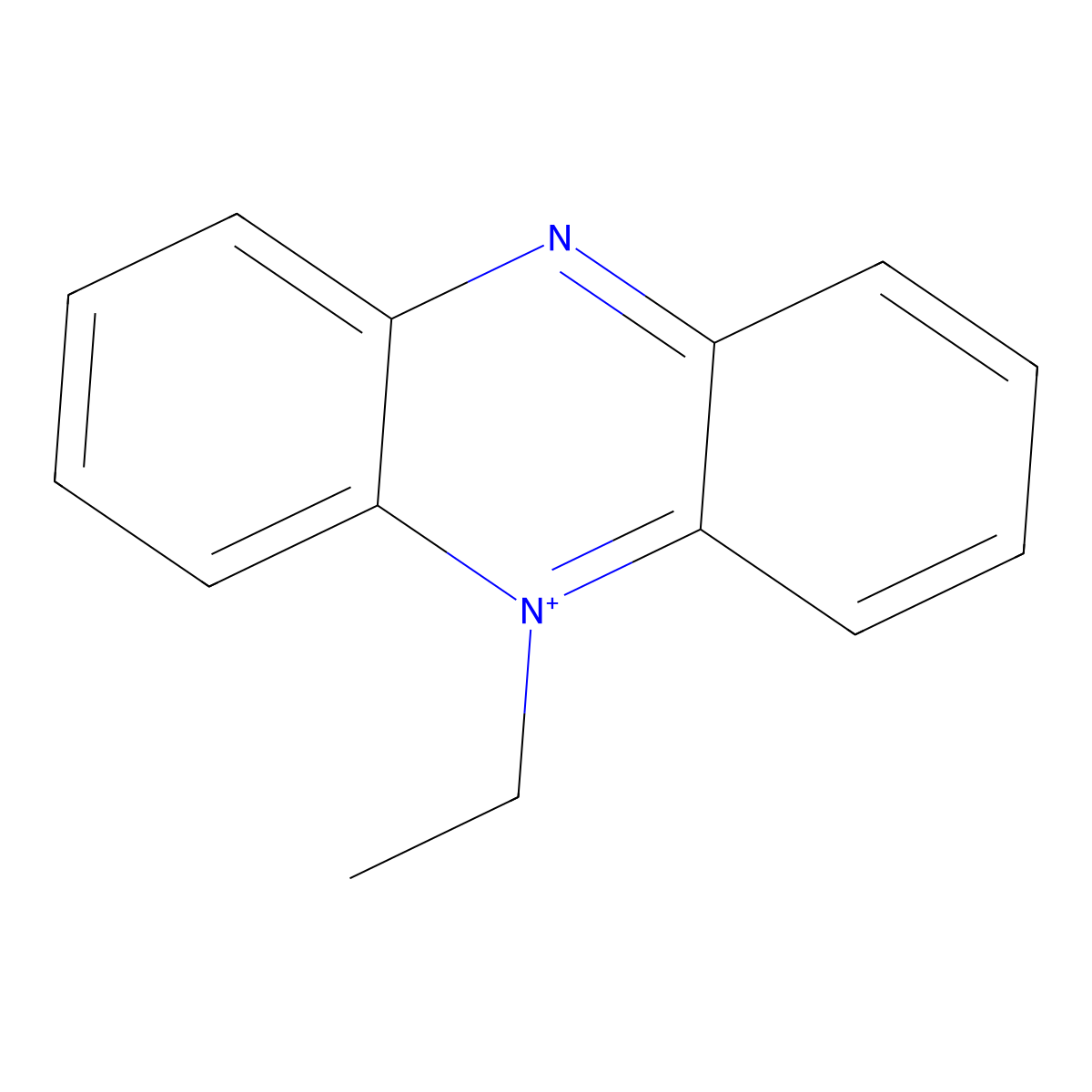 Phenazinium, 5-ethyl- molecular structure, CAS 19165-62-9