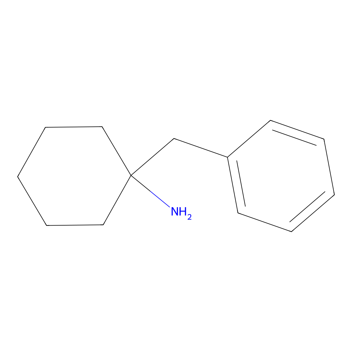 Cyclohexanamine, 1-(phenylmethyl)- molecular structure, CAS 19165-94-7