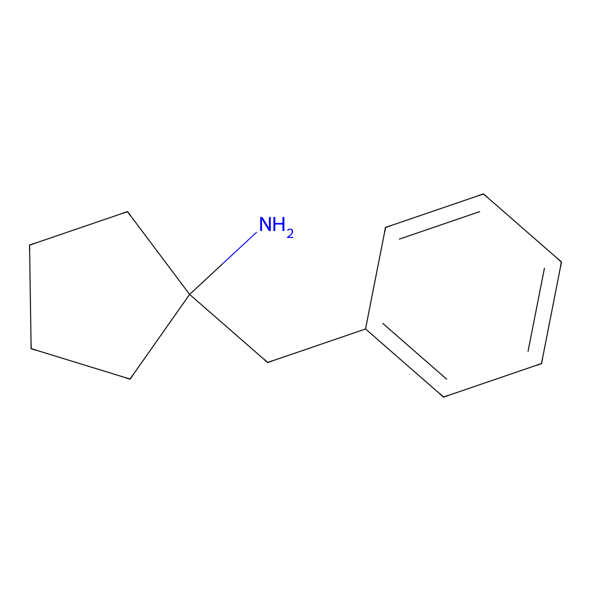 1-Benzylcyclopentan-1-amine molecular structure, CAS 19165-95-8