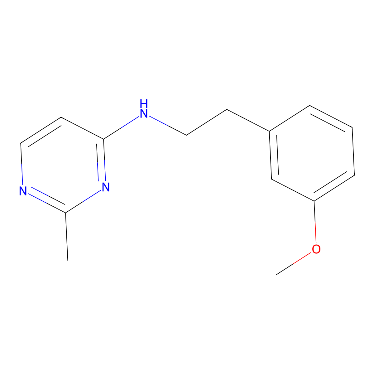N-[2-(3-methoxyphenyl)ethyl]-2-methylpyrimidin-4-amine molecular structure, CAS 1916518-36-9