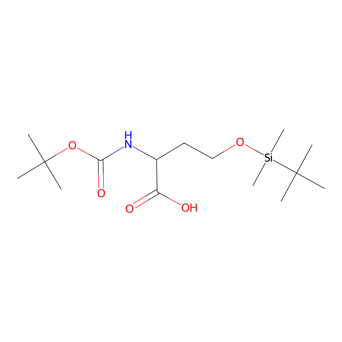 (S)-2-(Boc-amino)-4-[(tert-butyldimethylsilyl)oxy]butanoic Acid molecular structure, CAS 191655-45-5