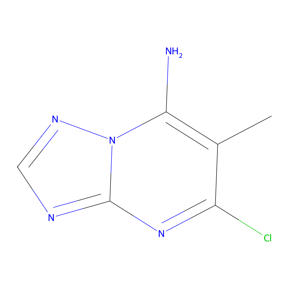 5-Chloro-6-methyl-[1,2,4]triazolo[1,5-a]pyrimidin-7-amine molecular structure, CAS 191655-99-9