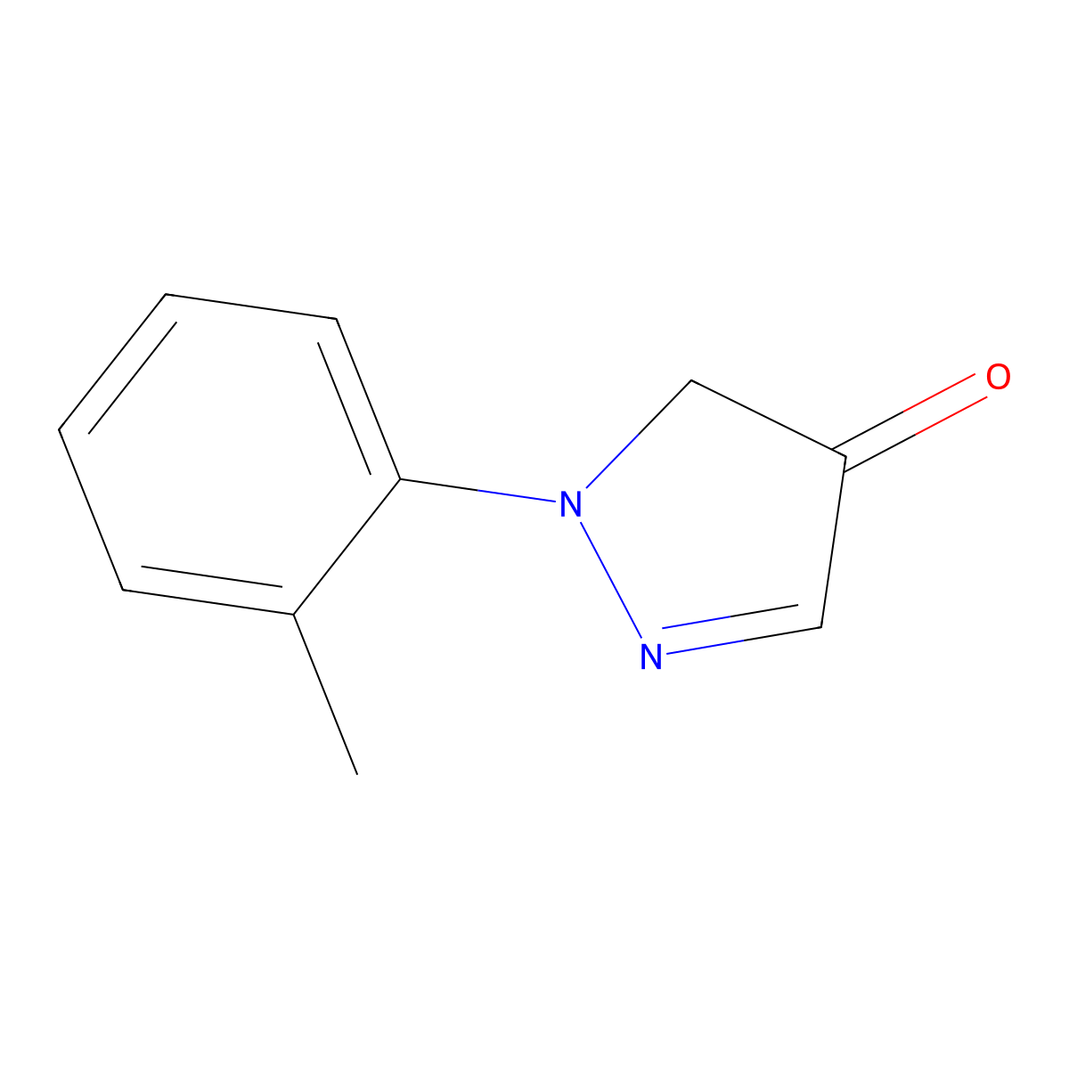 1-(2-methylphenyl)-4,5-dihydro-1H-pyrazol-4-one molecular structure, CAS 191657-82-6
