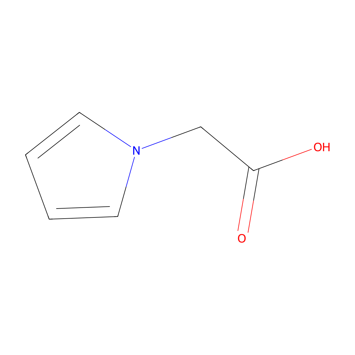 1H-Pyrrol-1-ylacetic acid molecular structure, CAS 19167-98-7