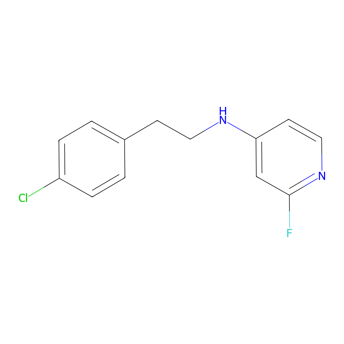 N-[2-(4-chlorophenyl)ethyl]-2-fluoropyridin-4-amine molecular structure, CAS 1916737-29-5