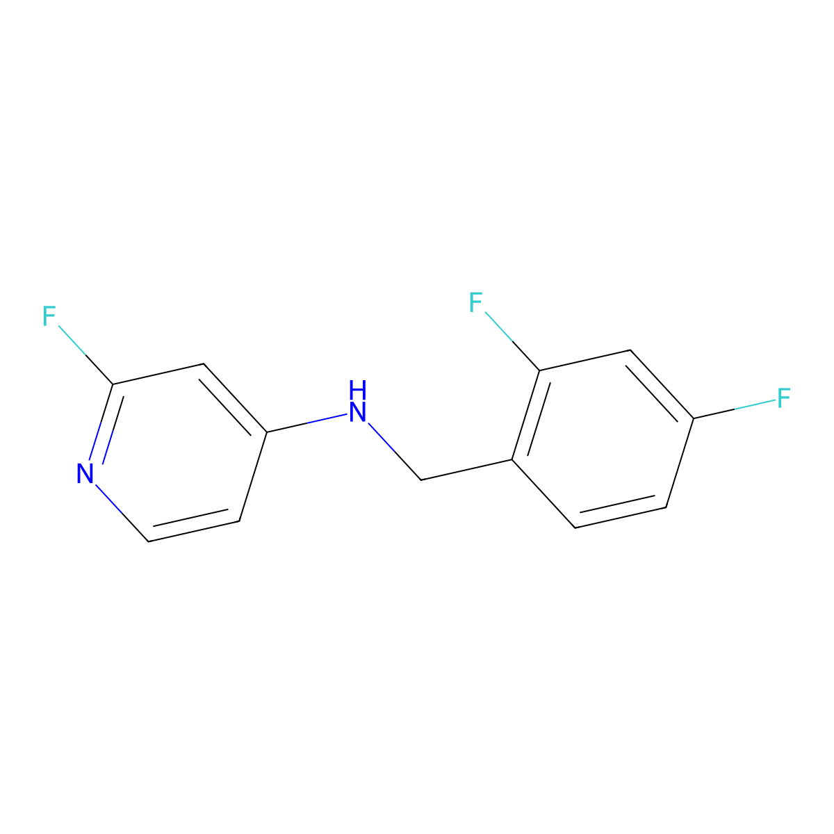 N-[(2,4-difluorophenyl)methyl]-2-fluoropyridin-4-amine molecular structure, CAS 1916737-61-5