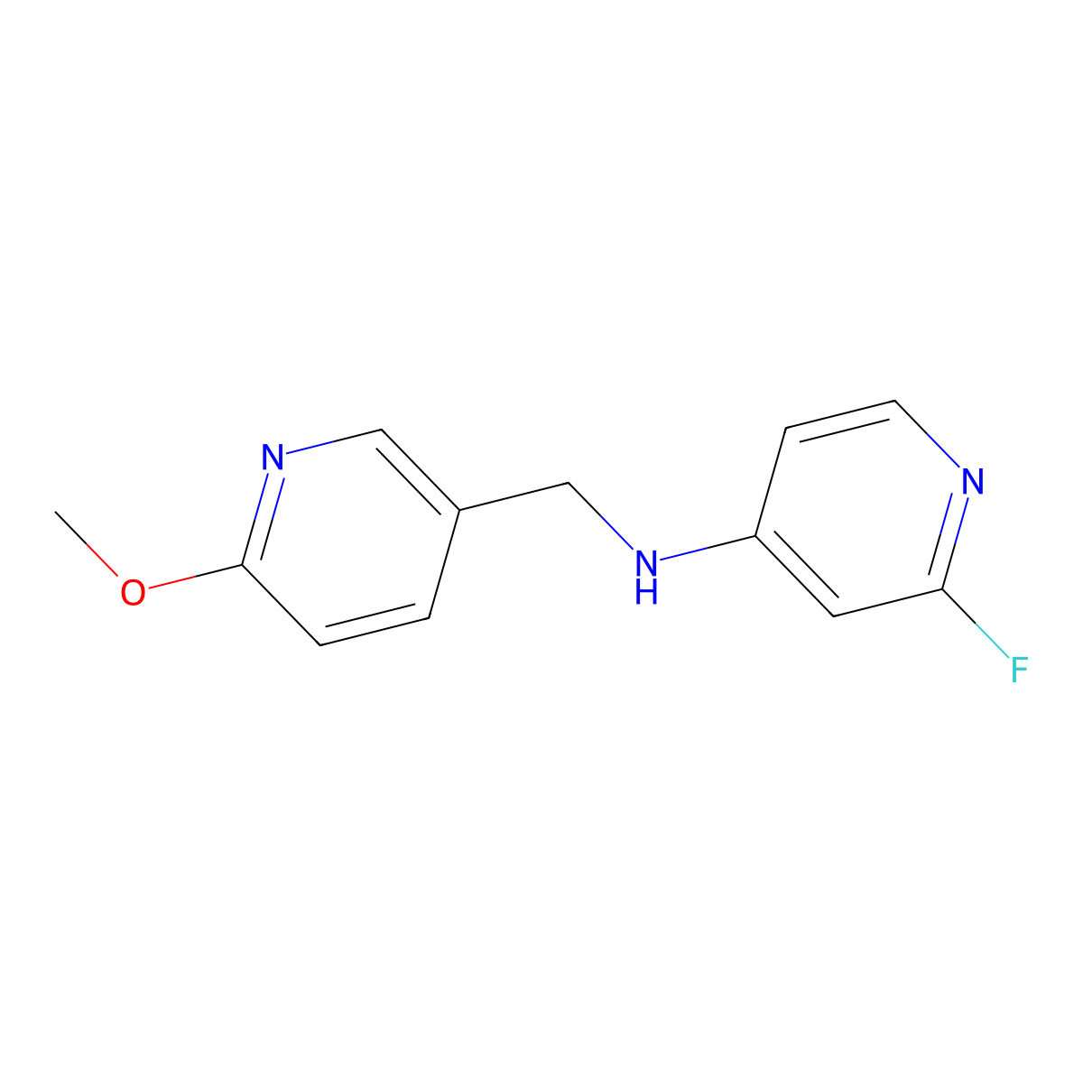 2-fluoro-N-[(6-methoxypyridin-3-yl)methyl]pyridin-4-amine molecular structure, CAS 1916737-82-0