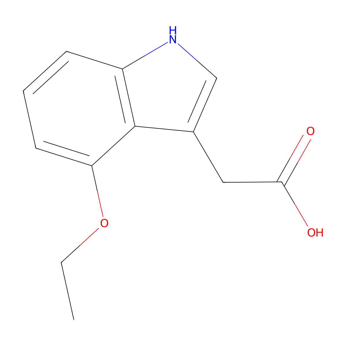 2-(4-ethoxy-1H-indol-3-yl)acetic acid molecular structure, CAS 191675-69-1